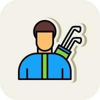 Golfer Vector Icon Design