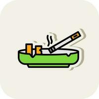 Ashtray Vector Icon Design