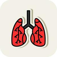 diseño de icono de vector de pulmones