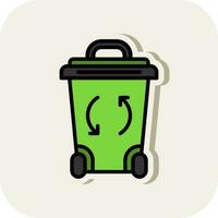 Recycle Bin Vector Icon Design