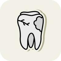 caries vector icono diseño