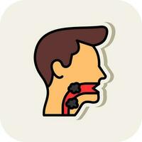 Throat cancer Vector Icon Design