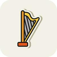 Harp Vector Icon Design