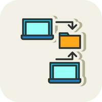 Data sharing Vector Icon Design