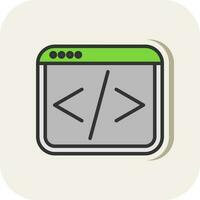 Web coding Vector Icon Design