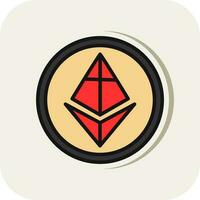 ethereum vector icono diseño