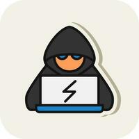 diseño de icono de vector de hacker