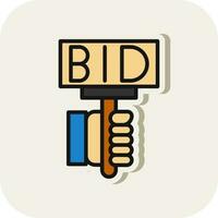 Bid Vector Icon Design