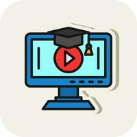 Education video Vector Icon Design