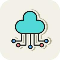 Cloud computing Vector Icon Design