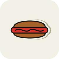 Hot dog Vector Icon Design