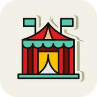 Circus tent Vector Icon Design