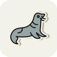 Seal Vector Icon Design