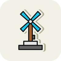 Windmill Vector Icon Design