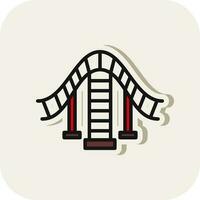 Roller coaster Vector Icon Design