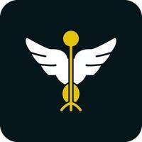 Caduceus Vector Icon Design