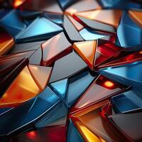 Colorful 3D Geometric Abstract Glossy Matte Multiple Shaped Elegant Background Wallpaper photo