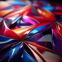 Colorful 3D Geometric Abstract Glossy Matte Multiple Shaped Elegant Background Wallpaper AI Generated photo