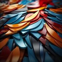 3d Rendered Colorful Glossy and Matte Ultra HD Geometric Background Wallpaper photo
