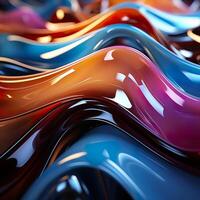Colorful 3D Geometric Abstract Glossy Matte Multiple Shaped Elegant Background Wallpaper photo