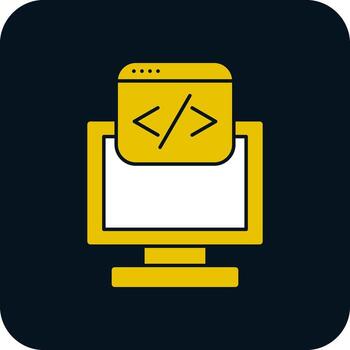 diseño de icono de vector de programación web