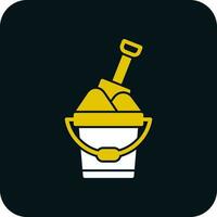 Sand bucket Vector Icon Design