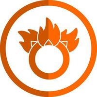 Ring of fire Vector Icon Design