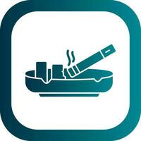 Ashtray Vector Icon Design