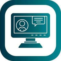 Video chat Vector Icon Design