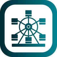 Ferris wheel Vector Icon Design