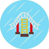 Roller coaster Vector Icon Design