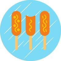 Corn dog Vector Icon Design