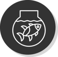 Fish bowl Vector Icon Design