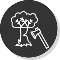 árbol corte vector icono diseño