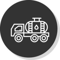 Oil tanker Vector Icon Design