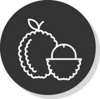 lychee vector icono diseño