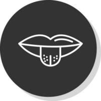 Tongue out Vector Icon Design