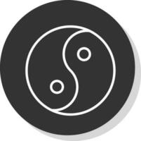 diseño de icono de vector de yin yang