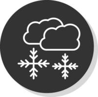 Snowing Vector Icon Design