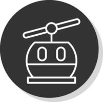 Ski lift Vector Icon Design