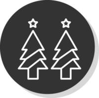 diseño de icono de vector de árbol de navidad