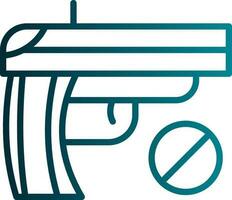 No rifle vector icono diseño