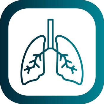 diseño de icono de vector de pulmones