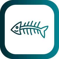 Fishbone Vector Icon Design