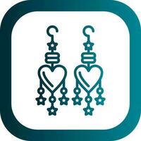 Earrings Vector Icon Design