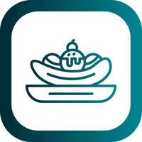Banana split Vector Icon Design