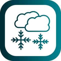 Snowing Vector Icon Design