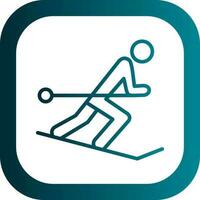 Skiing Vector Icon Design