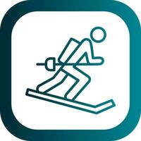 Skiing Vector Icon Design