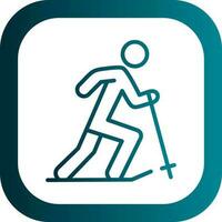 Skier Vector Icon Design